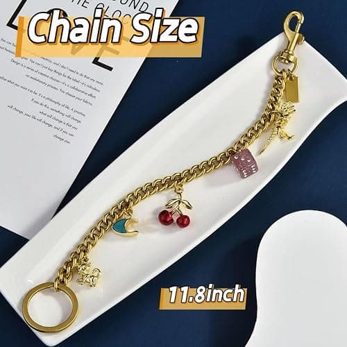 Sbredit Cute cherry Keychain,Cherry Bag Charm,Handbag Charms for Purses,Key Chains Accessories thumbnail 4