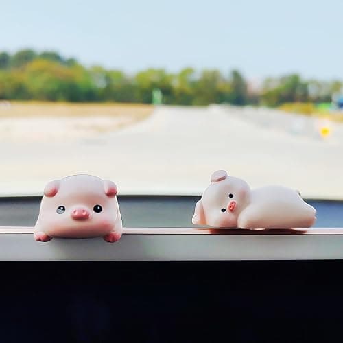 Cute Animal Rear View Mirror Accessories, Car Center Screen Decoration Dashboard Ornament, Car Accessories Interior for Women/Men Computer Monitor Decor thumbnail 2