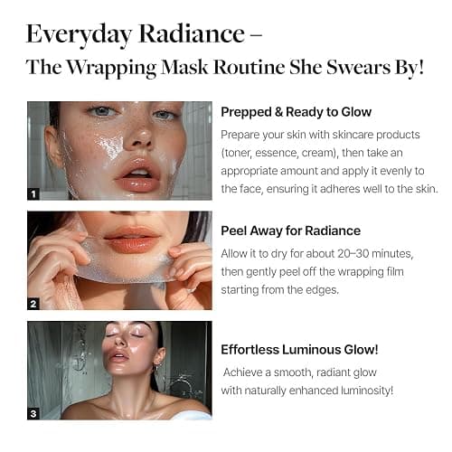 MDP+ RED LACTO COLLAGEN WRAPPING MASK, Glowy, Skin Elasticity, Hydrating, 2.36oz/70ml,Peel-off Mask, Pore Lifting and Minimizing, Korean Glass Skin thumbnail 5