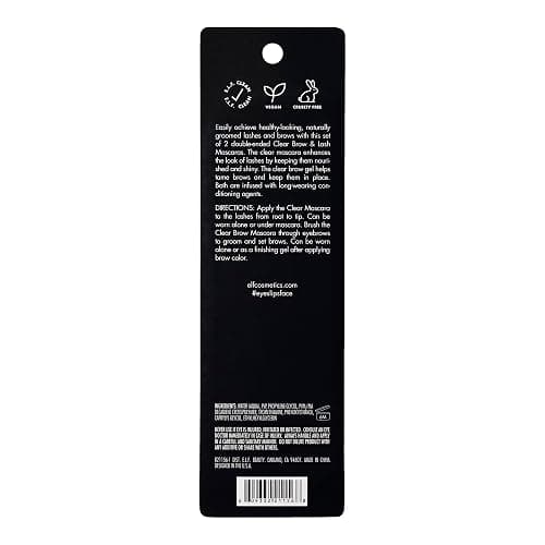 e.l.f. Clear Lash & Brow Mascara Gel, Dual-Sided Flexible Hold, Long-Lasting Clear Formula for Natural-Looking Brows & Defined Lashes thumbnail 3