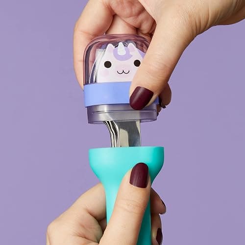 ZOKU Kids Pocket Utensil Set, Unicorn - Stainless Steel Fork, Knife, and Spoon in Case - Portable Design for Travel, School, Picnics, Camping and Outdoor Home Use thumbnail 2