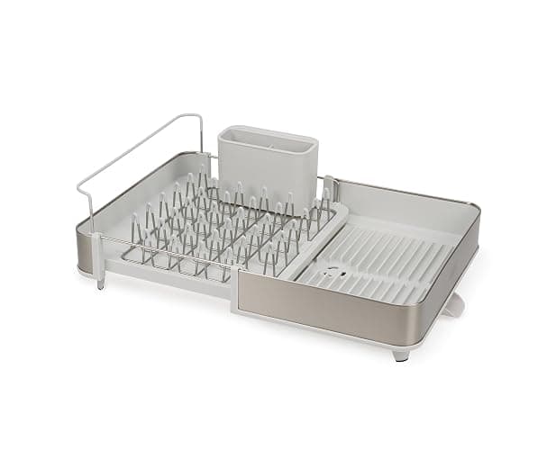 Joseph Joseph Extend Steel Expandable Dish Drainer Rack Removable Cutlery Silverware Holder Stainless Steel thumbnail 4