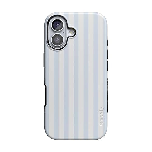 Casely iPhone 17 Case | Blue Stripes | Sunday Best | Compatible with MagSafe | Bold Protective Design - Image 1