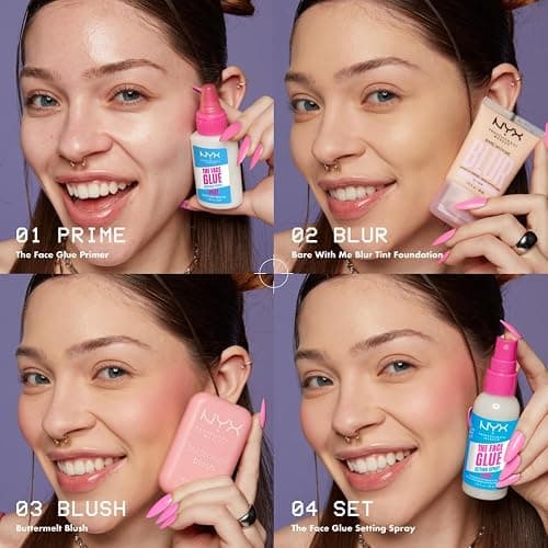 NYX Professional Makeup Primer, The Face Glue Primer, Gripping Primer for Face, Up to 24 Hour Hydration and Makeup Wear, Polyglutamic Acid, Non-Comedogenic, 35ml thumbnail 8