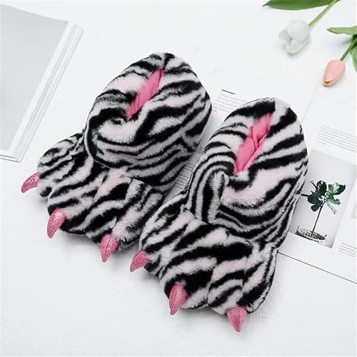 JUTONGCHANG Animal Paw Slippers Plush Warm Home Slippers Bear Slippers for Adults Stuffed Furry Animal Monster Claw Paw thumbnail 2