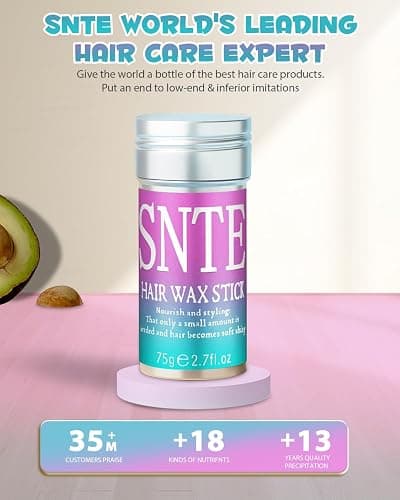 Samnyte Hair Wax Stick for Girls Women, Wax Stick for Hair, Tamer for Flyaway, Hair Accessories ＆ Hair Bun Maker for Women to Ponytail, Bun, Braids, Stocking Stuffers for Teen Girls thumbnail 7