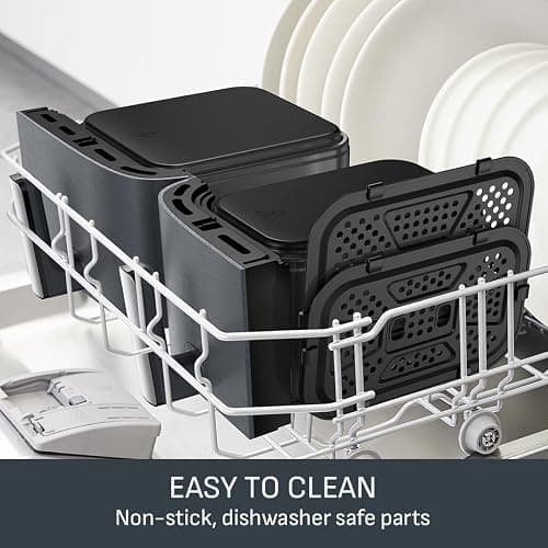 Tefal XXL 11L Dual Drawer Air Fryer, 7 Preset Programs, Oil-Free | 6.5L and 4.5L Drawers, Serves 8 to 10, Frying, Baking, Heating, Drying, 40-200C Manual Control, Dishwasher Safe thumbnail 8
