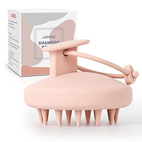 AIMIKE Scalp Massager - Silicone Shampoo Brush for Hair, Dandruff Removal & Hair Growth Stimulator - Exfoliator for Dry & Wet Scalp - Image 1