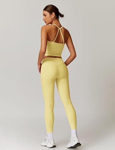 ABOCIW Workout Sets for Women 2 Piece Padded Sports Bra Tank Top High Waist Leggings Sets Gym Yoga Work Out Clothes thumbnail 2