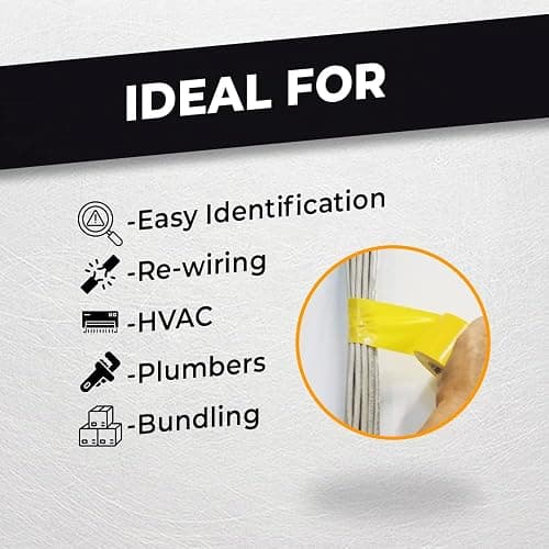 WOD ETC766 Professional Grade General Purpose Pink Electrical Tape UL/CSA Listed core. Vinyl Rubber Adhesive Electrical Tape: 3/4inch X 66ft. - Use at No More Than 600V & 176F (Pack of 1) thumbnail 7