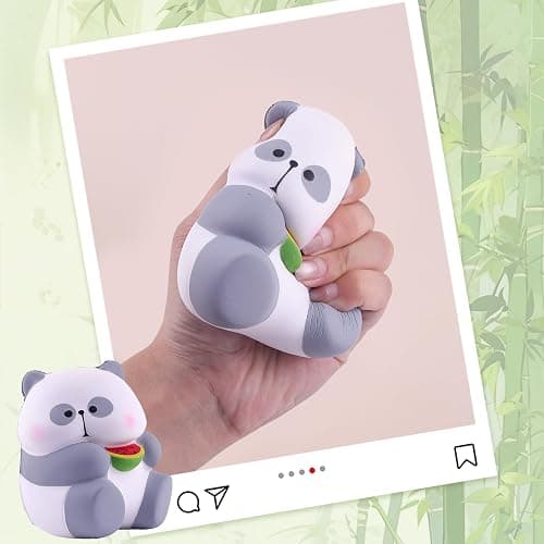 Anboor Panda Squishies Slow Rising Toys for Kids - Soft Cute Panda Foam Squishies Jumbo Animal Fidget Sensory Toys for Party Favors thumbnail 3
