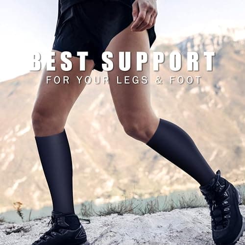 BLUEENJOY Copper Compression Socks for Women & Men (6 pairs) - Best Support for Nurses, Running, Hiking, Recovery thumbnail 4