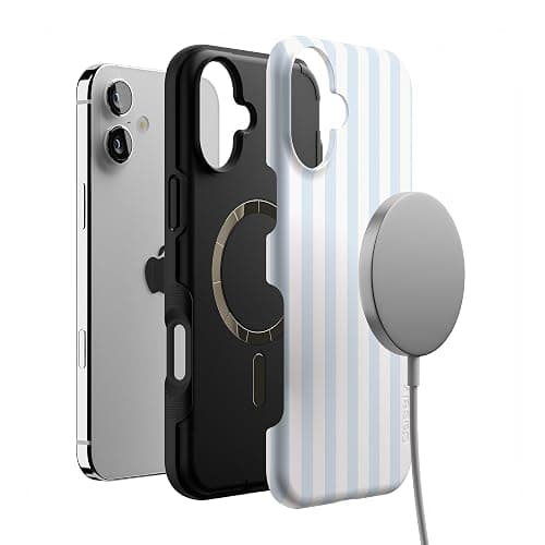 Casely iPhone 16 Plus Case | Blue Stripes | Sunday Best | Compatible with MagSafe | Bold Protective Design thumbnail 4