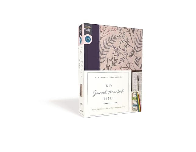 NIV, Journal the Word Bible, Cloth over Board, Pink Floral, Red Letter, Comfort Print: Reflect, Take Notes, or Create Art Next to Your Favorite Verses thumbnail 11
