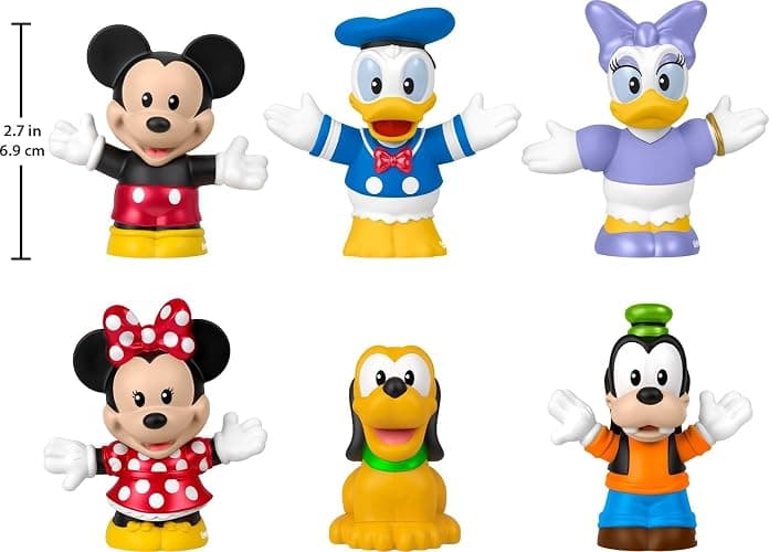 Fisher-Price Little People Toddler Toy Disney Mickey Mouse & Friends 6-Piece Figure Set for Preschool Pretend Play Kids Ages 18+ Months thumbnail 3