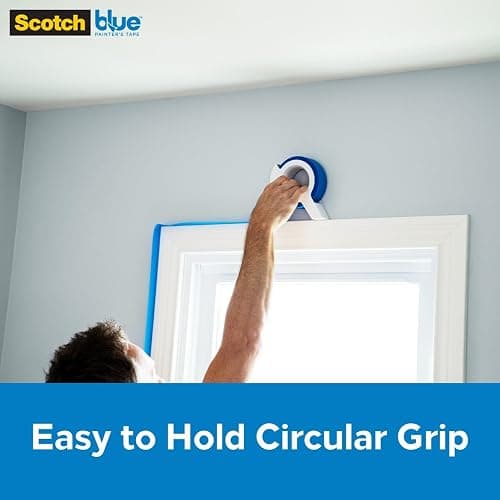 Scotch Blue Painters Tape Applicator, Applies Painter's Tape in One Continuous Strip, Paint Tape Applicator for Trim, Windows and Door Frames, 1.41 Inches x 20 Yards, 1 Starter Roll thumbnail 6