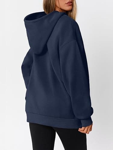 WYNNQUE Hoodies for Women Oversized Sweatshirts Fall Travel Outfits 2026 | Fleece Lining Lightweight Comfort Breathable Material Kangaroo Pocket Hooded Neck Casual Workout Winter Trendy Clothes thumbnail 4