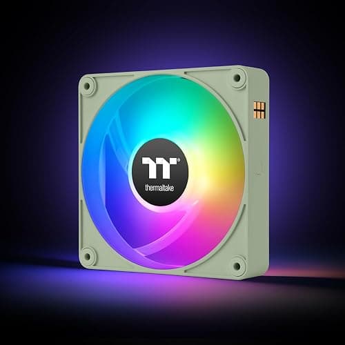 Thermaltake CT120 EX ARGB Reverse PC Cooling Fan Matcha Green 3-Fan Pack, Magnetic Connection, 5V Motherboard Sync, 16.8 Million Colors 9 Addressable LEDs, 120 mm Case/Radiator Fan, CL-F198-PL12MG-A thumbnail 2
