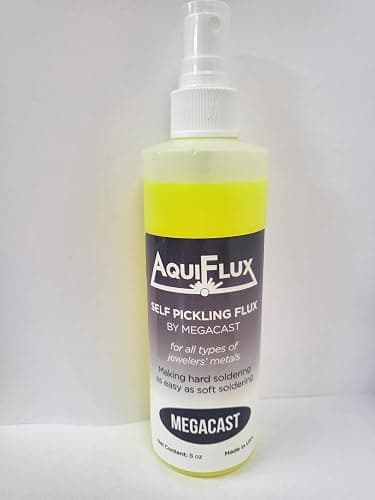 Aquiflux Self Pickling Flux for Precious Metals Gold Silver Jewelry and Hard Soldering 8 Oz Megacast (275 ml) - Image 1