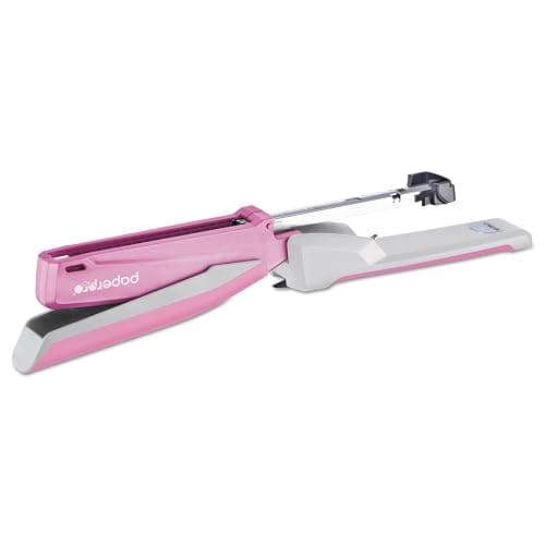 Bostitch Office InPower Spring-Powered Desktop Stapler, 20 Sheet Capacity, One Finger Stapling, Includes 210 Staples, Jam Free, Opens for Tacking, Breast Cancer Awareness Pink thumbnail 5