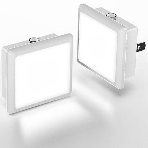 L LOHAS LED Night Lights Plug into Wall 2-Pack, 0.3W Plug in Night Light, Dusk to Dawn, 5000K Daylight White Bright Nightlight Auto-On/Off for Adults Kids Room Bedroom Bathroom Hallway Kitchen Non-Dim thumbnail 9