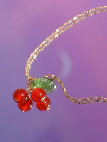 OJERRY Kawaii Cute Dainty Gold Plated Fruit Food Pendant Necklaces, Simple Jewelry Accessories Gifts for Women Girls thumbnail 5