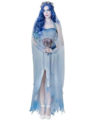 Spirit Halloween Corpse Bride Adult Emily Costume | Officially Licensed | Couple Costume | Corpse Bride Cosplay - Image 1