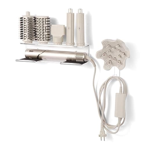 GENCAM Wall Mounted Holder for Shark Flexstyle, Acrylic Wall Mount Bracket Organizer for Shark Flex Style, Flex Style Holder with Cord Hanger for Accessories Curlers Brushes Diffuser and Attachments - Image 1