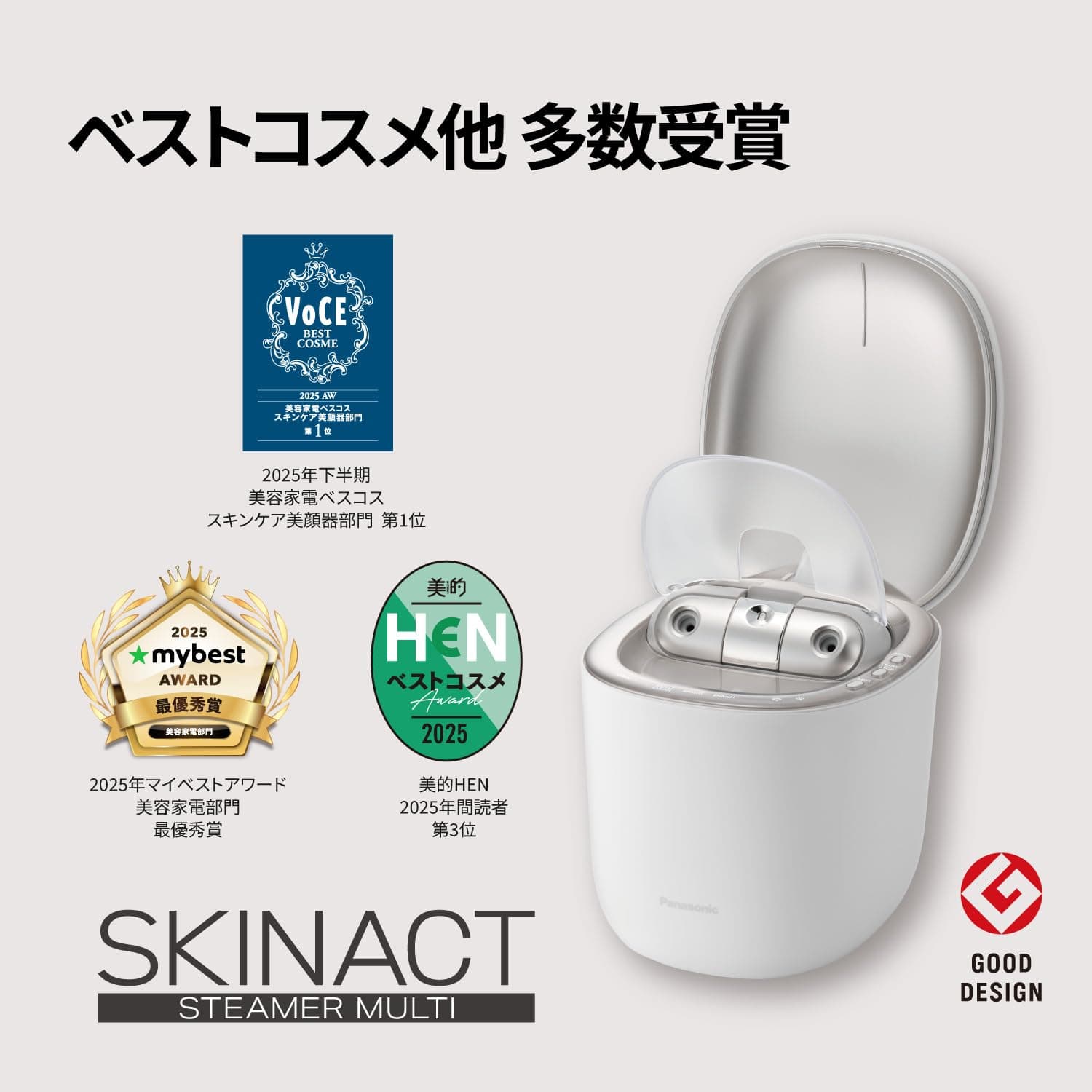 Panasonic EH-SB50-W Skin Act Steamer Multi Double Steam Lotion Mist Nano Care White thumbnail 2