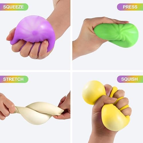 Squishy Dumpling Sensory Toys Mystery Dumpling Squishy Stress Relief Fidget Easter Gifts for Kids & Adults Anxiety Relief Squeeze Toy for Boys and Girls Easter Basket Stuffers for Teens(White) thumbnail 4
