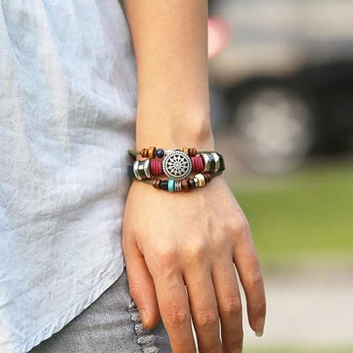 Trenro Women Lady Bohemia Wind Beaded Multilayer Hand Woven Bracelet Jewelry thumbnail 2