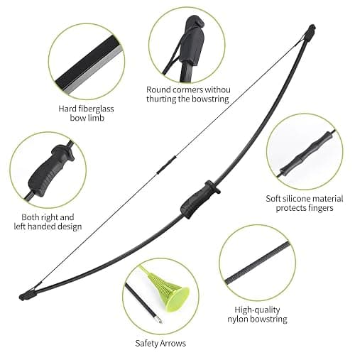 VALYPANOR Archery Recurve Bow and Arrow Youthbow Set, Archery Beginner Gift with 4 Arrows 5 Target Face,Ideal for Teens,Outdoor Sports Game Longbow, Perfect for Left & Right Hand thumbnail 5