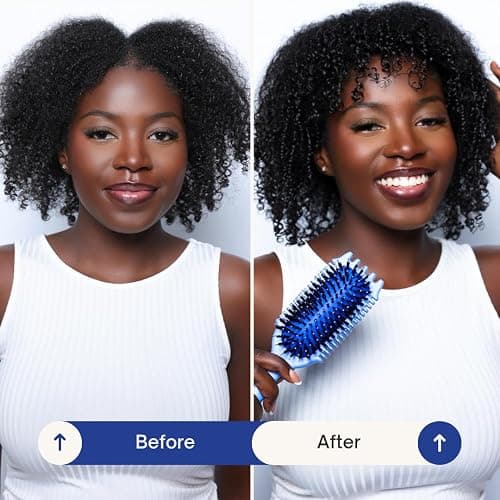 Bounce Curl Volume EdgeLift Brush, 5-in-1 Tool for Volumized, Defined Curls, Waves & Coils - Blue thumbnail 6