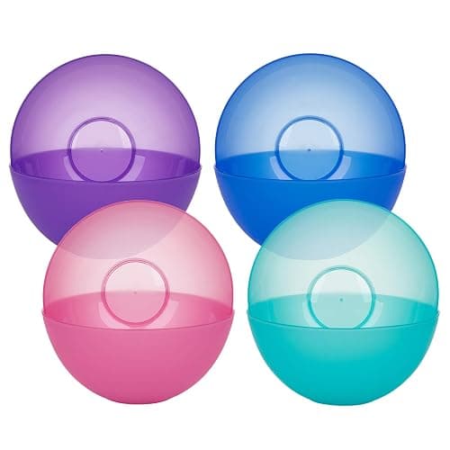 yarlung 20 Pack 24 Oz Plastic Salad Bowls, 6 Inch Snack Bowls Lightweight Cereal Bowls Set for Pasta, Soup, Rice, Clear 4 Colors thumbnail 4