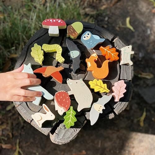 Tender Leaf Toys - Stacking Forest - Wooden Animal Balancing Game for Children and Toddlers - Manual Dexterity and Cognitive Development for Ages 18 Months+ thumbnail 5