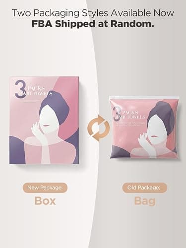 Hicober Microfiber Hair Towel Wrap, Fast Drying Hair Towels for Women, Soft Lightweight Quick Dry Turban for Curly & Long Hair–3 Pack(Blue/Grey/Pink) thumbnail 9