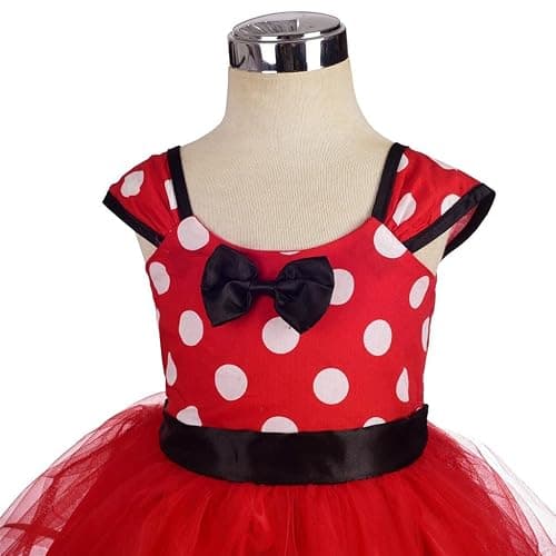 Dressy Daisy Baby Girl Polka Dots Fancy Dress Up Costume Birthday Party Tulle Dresses with Headband Pink/Red/Purple/Hot Pink thumbnail 4