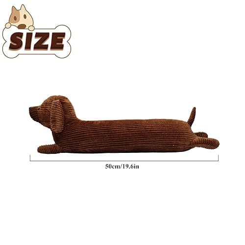 Enhopty 19.6” Giant Dachshund Dog Plush Pillow Puppy Wolf Stuffed Animal Plushie Hugging Long Body Throw Sleeping Pillow for Kids Christmas (19.6inch, Dachshund) thumbnail 3