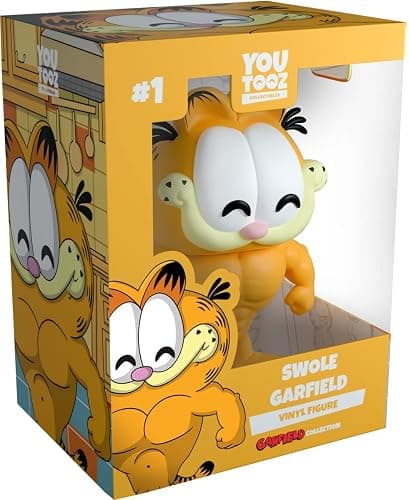 Youtooz Swole Garfield 4.5" Vinyl Figure, Highly Detailed Swole Garfield - Image 1