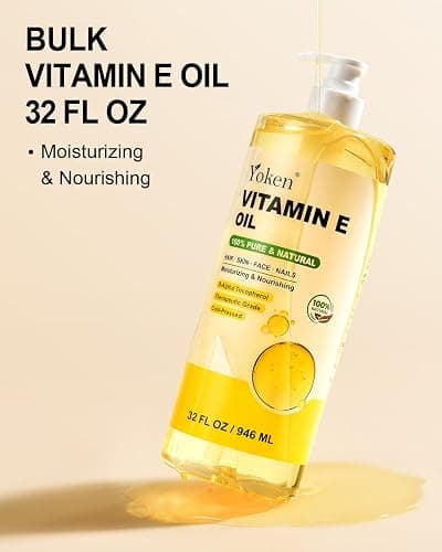 Yoken Vitamin E Oil for Skin 32 Oz Bulk Cold Pressed DIY Body oils for Face thumbnail 2