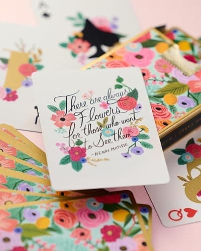 RIFLE PAPER CO. Garden Party Themed Playing Cards for Adults, Standard Deck of Cards for Card Games and Poker at Home or Party, Beautiful Printed Floral Design thumbnail 2