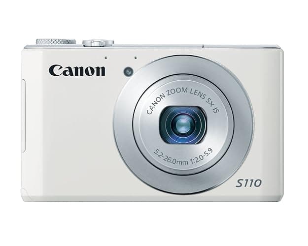 Canon PowerShot S110 12.1 MP Digital Camera with 5X Wide-Angle Optical Image Stabilized Zoom (White) - Image 1