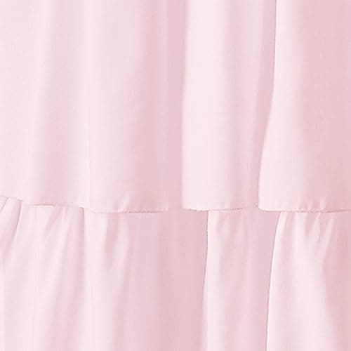 Curtainworks Flounced Ruffle Rod Pocket 100% Polyester, 42 x 63 Inch, 1 Curtain Panel, Pink thumbnail 5