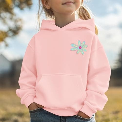 Sulayesh Girls Christian Flower Graphic Hoodie Kids Aesthetic Floral Inspirational Hoodies Cute Preppy Positive Sweatshirt thumbnail 4