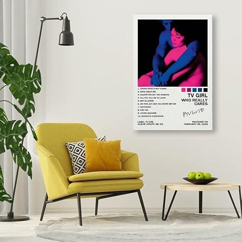 ANtruncate Who Really Cares Tv Girl Poster Music Album Poster Canvas Wall Art Room Aesthetic Modern Decor Painting Teenager Bedroom Living Room Dormitory Decor Vintage Wall Art 12x18in Unframed thumbnail 3