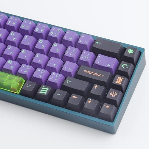 JOMKIZ PBT Keycaps,135 Keys Mecha Dye Sublimation Cherry Profile Keycaps with 7U Clear Spacebar Japanese Keycap Set for Cherry MX Switches US Layout Mechanical Keyboards thumbnail 5