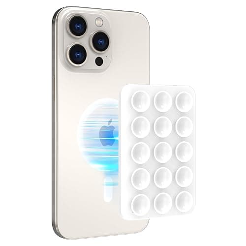AHASTYLE Silicone Magnetic Suction Phone Case Stand for iPhone 17/16/15/14/13/12 Series, for iPhone MagSafe Phone Case, Mirror Shower Phone Holder, for TikTok Videos and Selfies - Image 1
