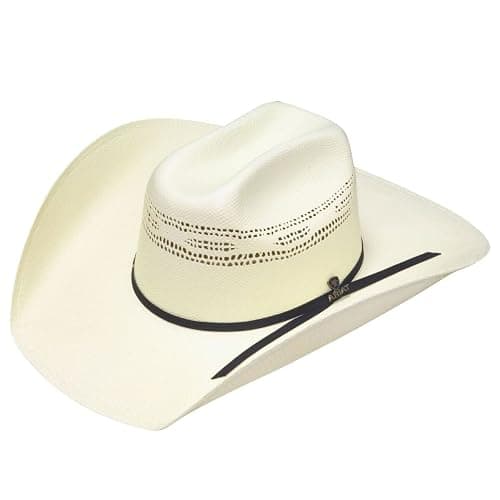 ARIAT Cattleman Crown 2-Cord Bangora Cowboy Hat, Ivory, 7-1/2 - Image 1