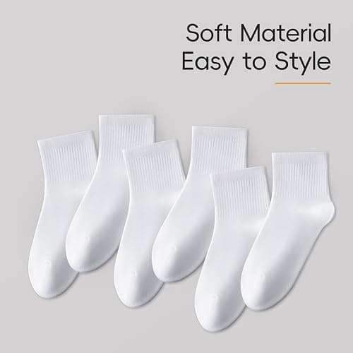 DIBAOLONG Womens Mini Crew Socks Casual Cute Soft Ankle Socks 6 Pairs, Size 5-10 thumbnail 5