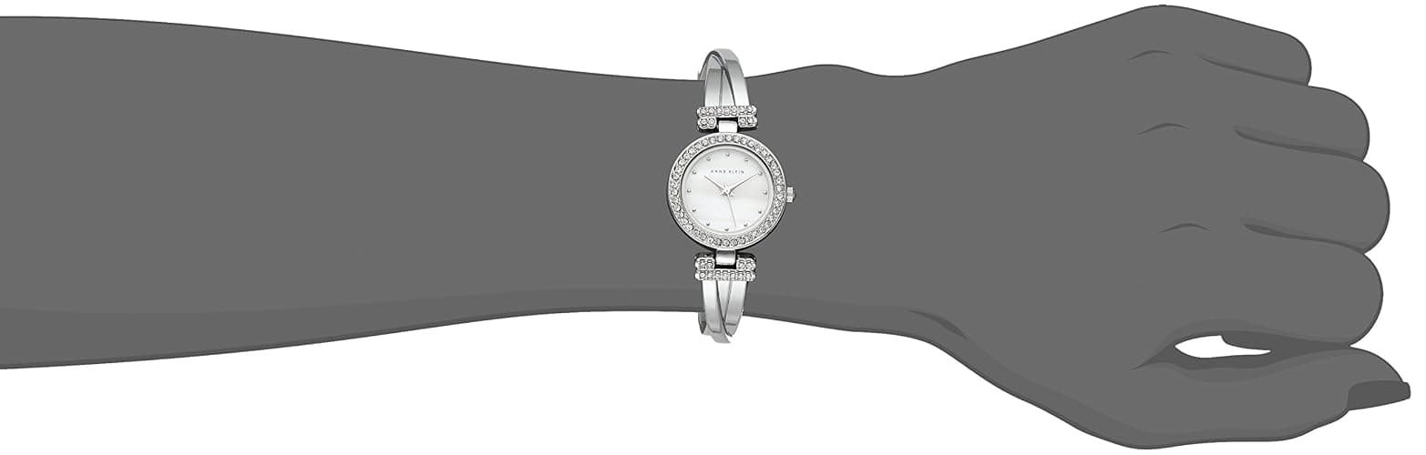 Anne Klein Women's Premium Crystal Accented Bangle Watch and Bracelet Set thumbnail 4
